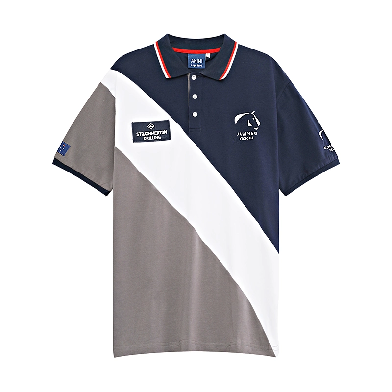 Großhandel hochwertige maßgeschneiderte Baumwolle Pique mit Stickerei Logo Custom Herren Kurzarm-Poloshirt Mit Knopfleiste