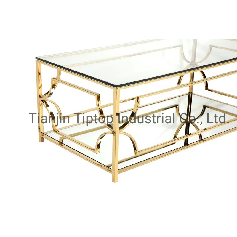 Luxury Console Table Living Room Furniture with Stainless Steel Leg Coffee Table