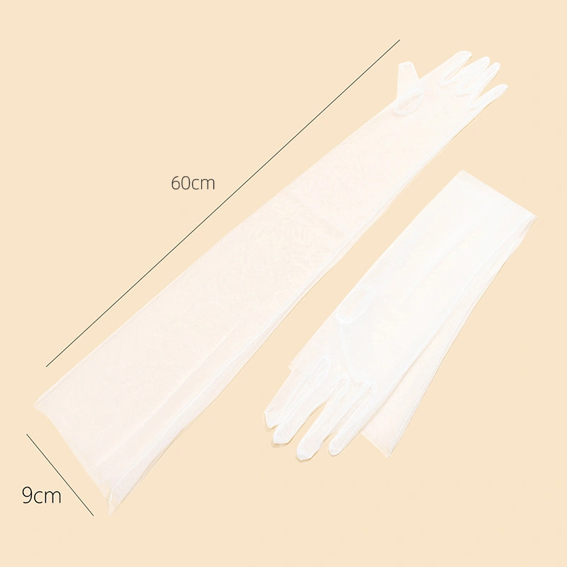 Mesh Bridal Transparent Lace Sexy Fashion 70cm Long Dress Prom Banquet Gloves