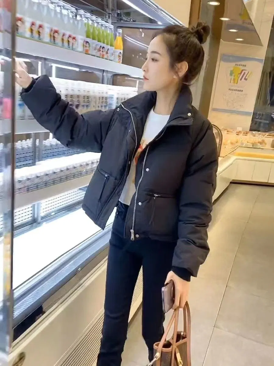 Gola subida de outono e inverno com Jacke para baixo quente Vestuário de Inverno