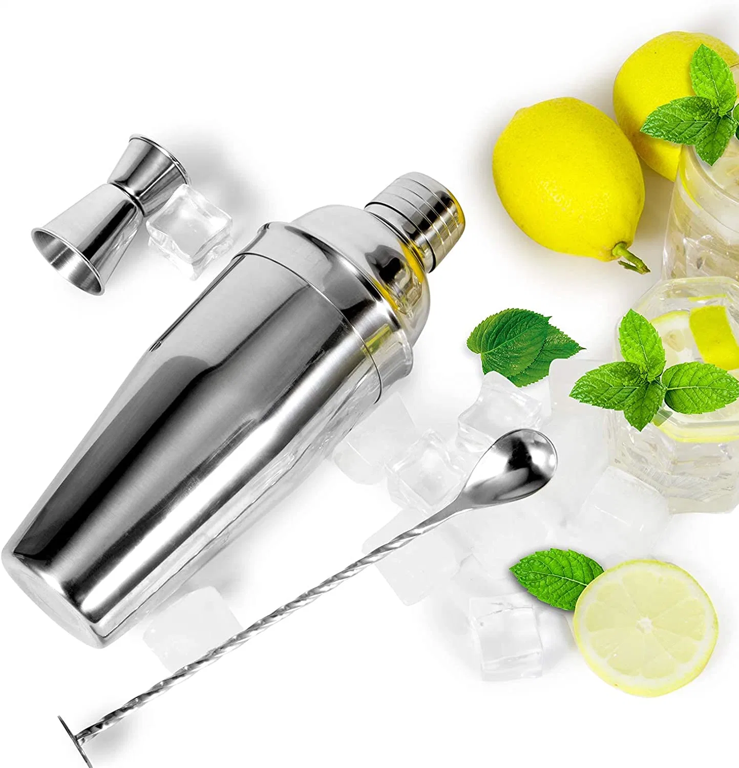 Le barman Kit outils Barware Cocktail en acier inoxydable Ensemble de secoueur