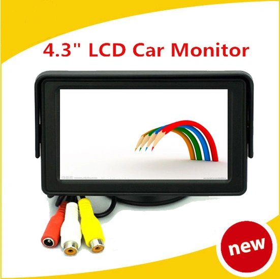 4.3 pulgadas LCD TFT RCA AV Monitor de color de pantalla para cámara de visión trasera de coche, autobús, SUV y MPV de alta definición.