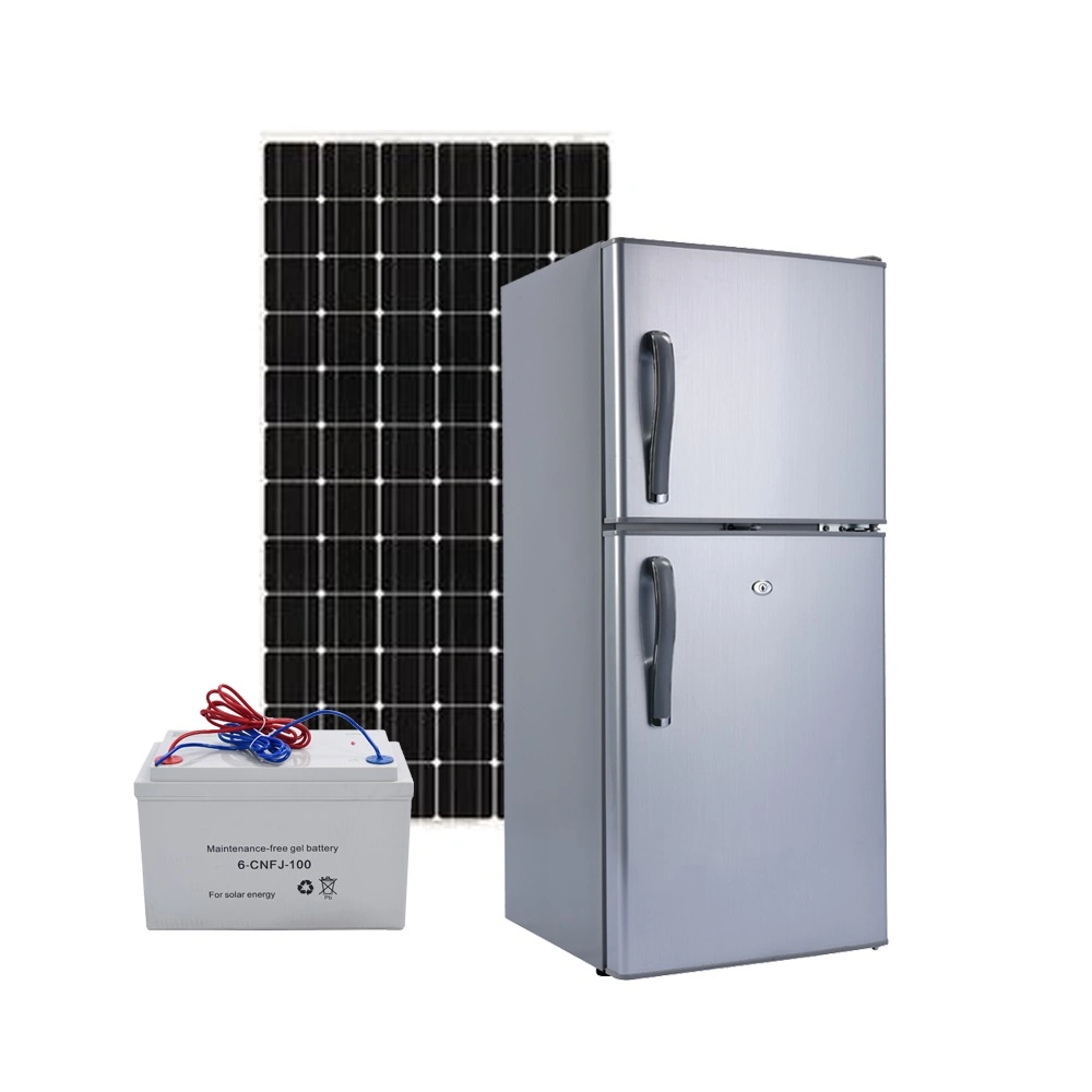 98L Rentable China hizo nevera DC 12 24 Nevera de nevera Top-Freezer Solar en el hogar