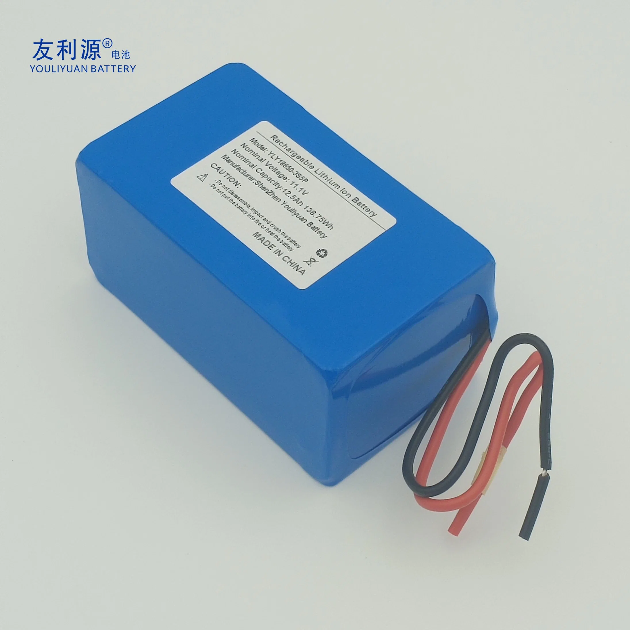 18650 3s5p Lithium Battery Pack Rechargeable 11.1V 12.5ah Li-ion Battery with Lawn Light