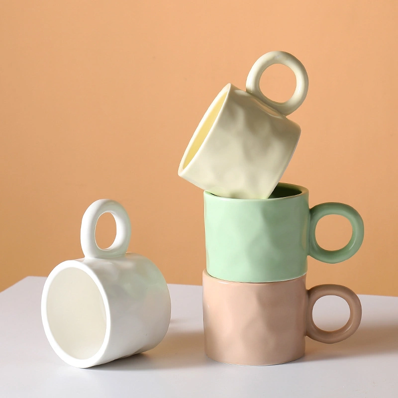 Nordic Ins Morandi Caneca em cerâmica - Dom criativa para Housewarming ou Office elegante café/chá Cup para casa e trabalho Gozo