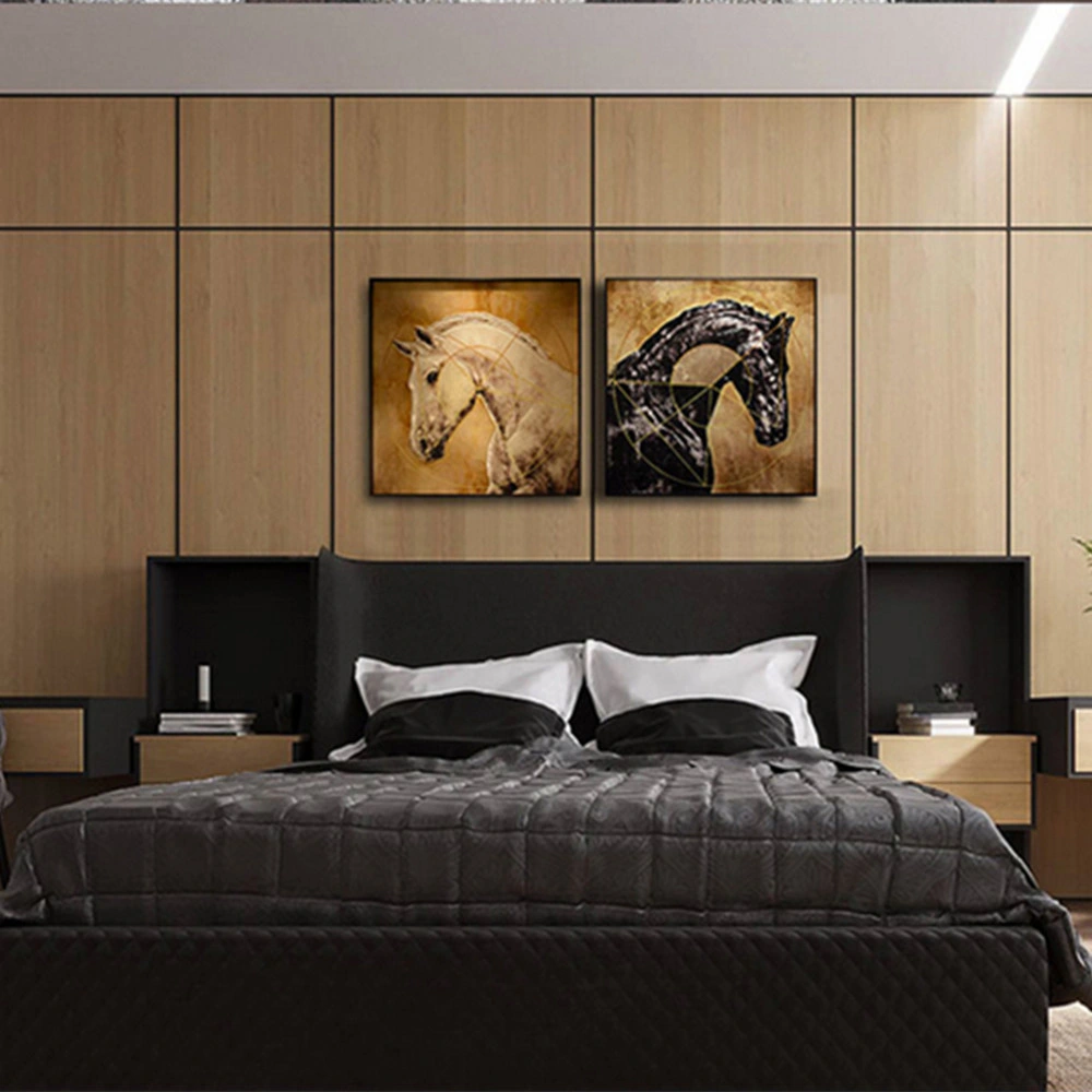 Lifelike Horse Hanging Inlaid Glass Painting for Hotel (MR-YB6-2018)