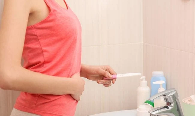 Cassete de teste de gravidez com urina de um passo HCG, tira de teste de gravidez