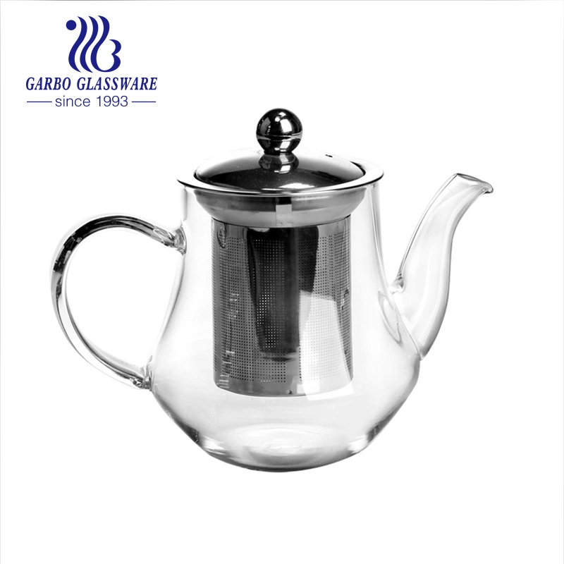 Comercio al por mayor Tetera Infuser COCINA Set de Regalo tetera de vidrio con colador de acero inoxidable extraíble Personalizado 4 tazas de doble pared y Té para diariamente