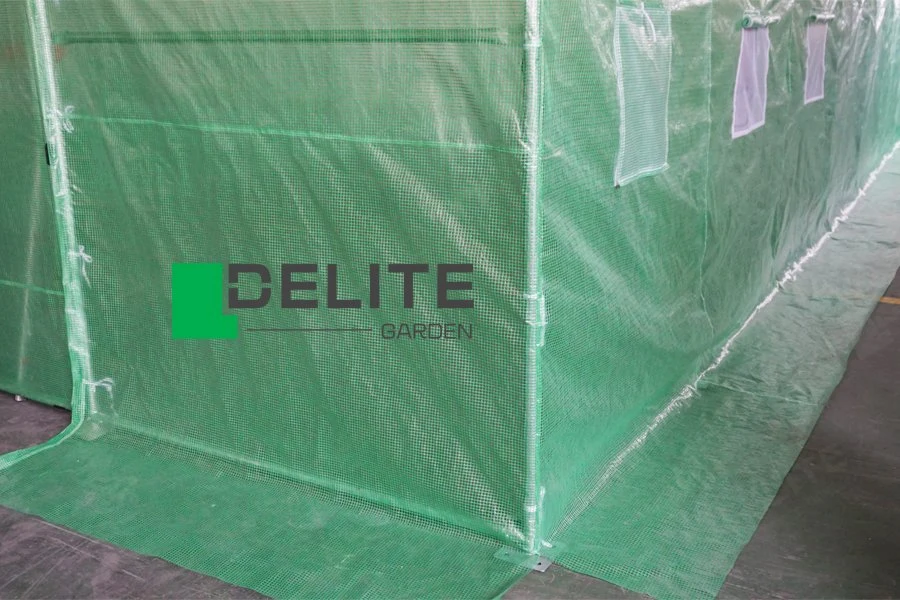 Plastic Film Greenhouse Solar Single Span Tunnel Green House Poultry Farm Equipment