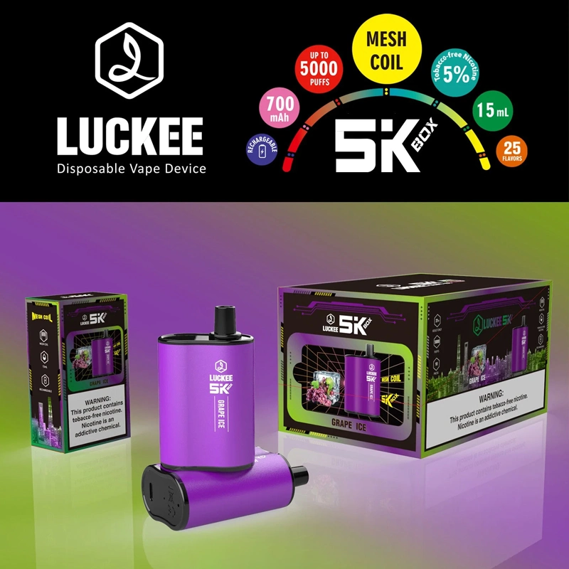 اليابان [زبوود] نيكوتين سائل عصير [سبر يس] [بسمك] مناصر ملك Kulx Vome E Cigarette Luckee 5K Box 5000 Putff Disposable فابي