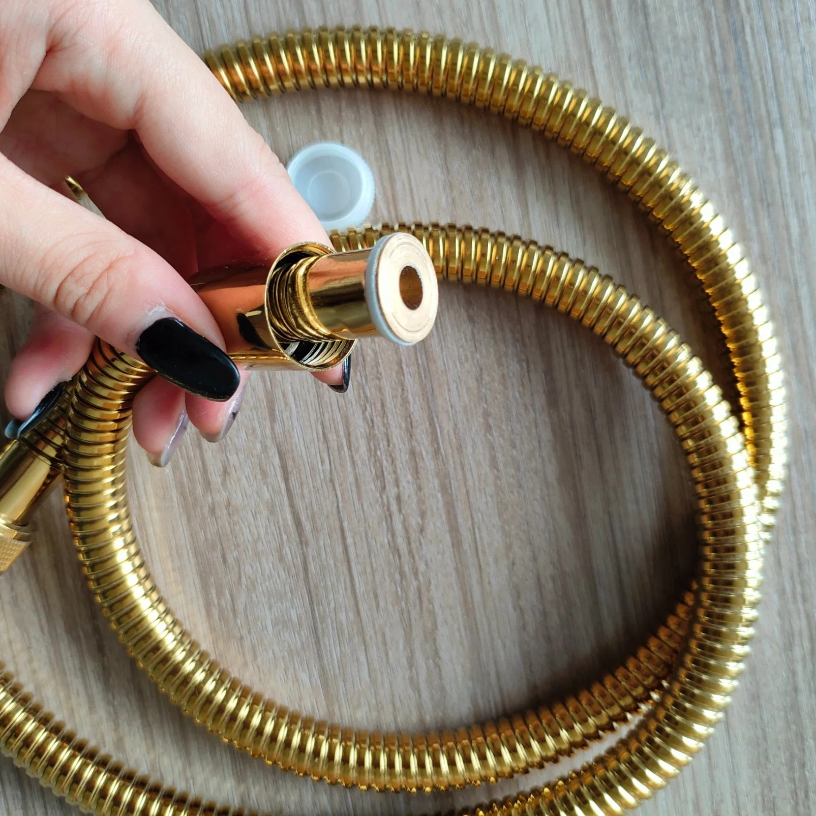 H-5 S. S. 201 Chromed Finished Brass Connector and Brass Nuts Shower Hose