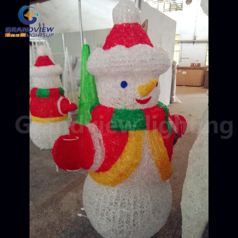 Small Cute LED Snowman Lighting for Indoor Outdoor Use