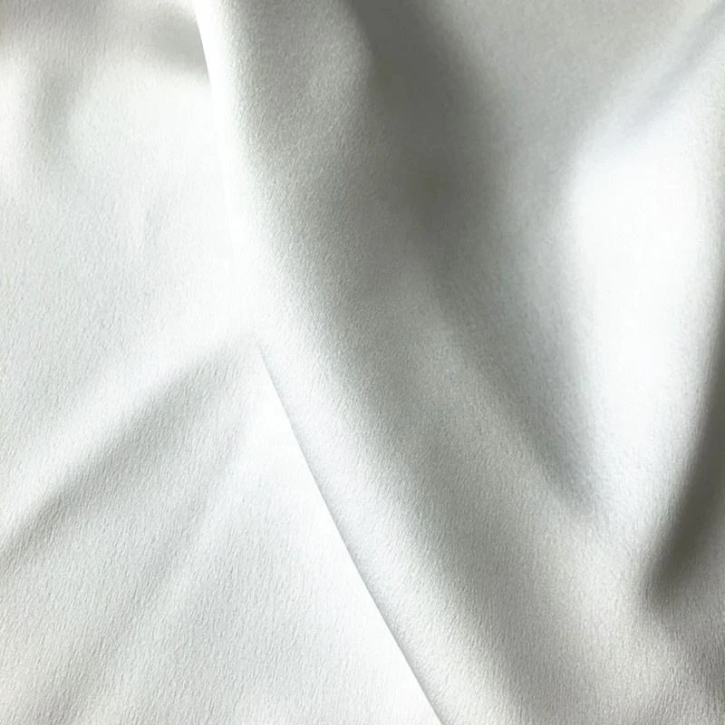 High Quality Natural Elastic Crepe Satin Chiffon Fabric 100% Plastic Recycle Ladies Dress