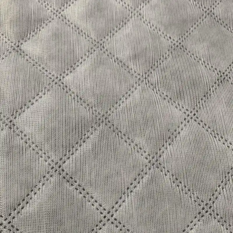 Tissu velours ouatiné en polyester à ultrasons collé pour coussin de canapé