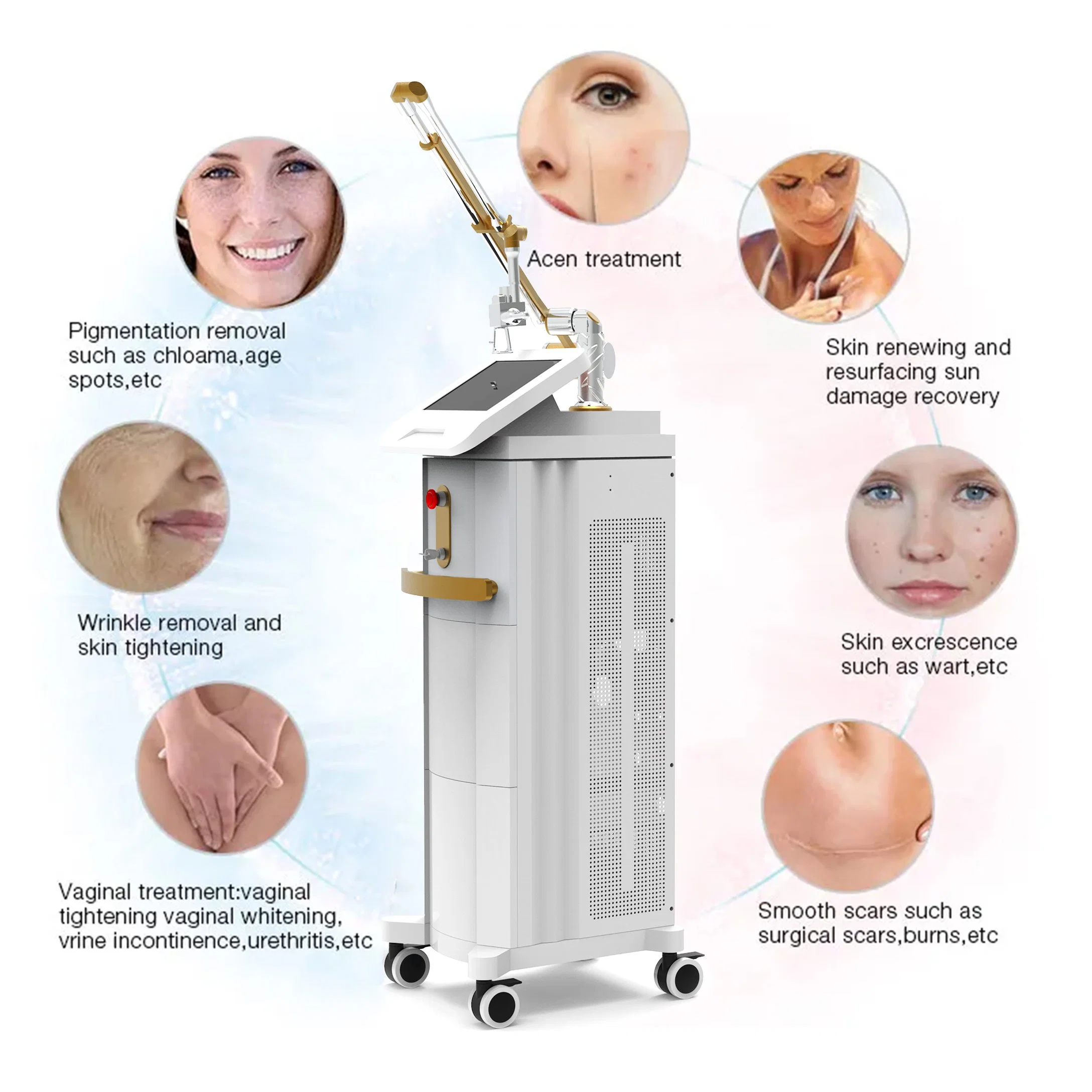 RF Tube CO2 Fractional Laser Vaginal Tighten Laser Fractional CO2 Laser for Skin Resurfacing Laser Scar Removal Therapy