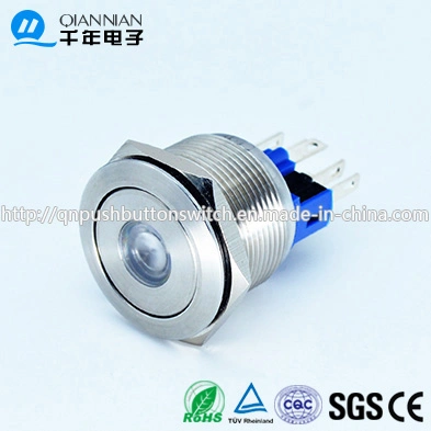 22mm DOT LED Lacthing 1no1nc Indicate Stainless Steel Switch