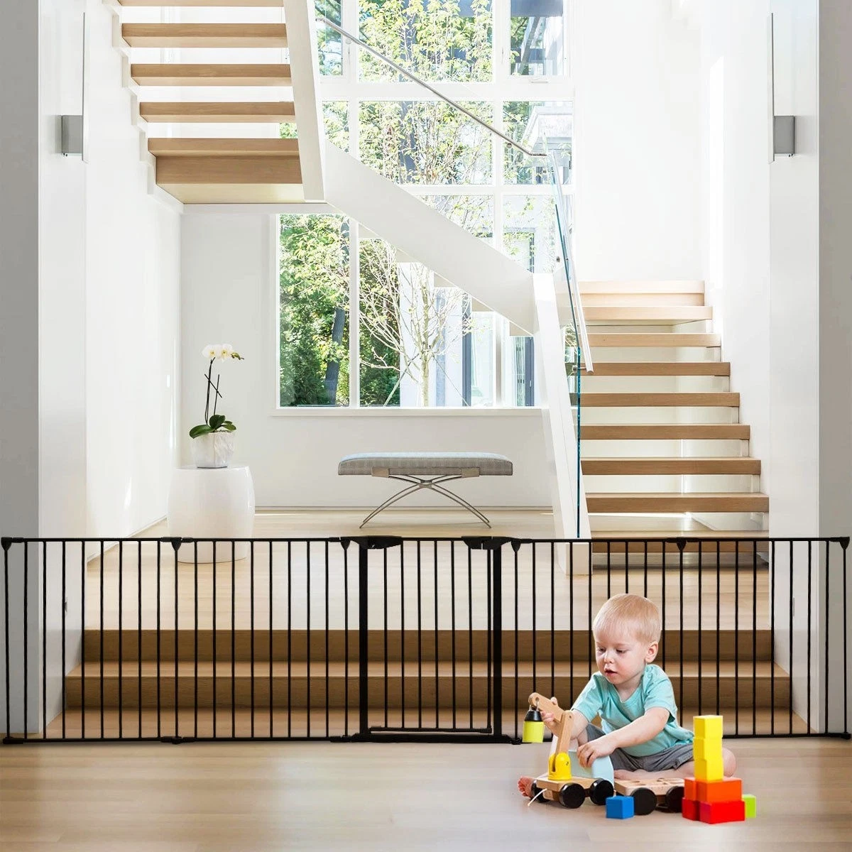 Aluminum Stair Railing/Handrail Alongside The Staircase Protect Baby