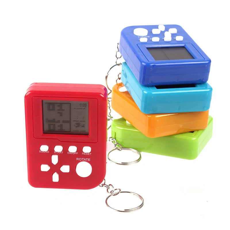 Pocket Tetris Mini Video Game Machine Key Pendant Toy