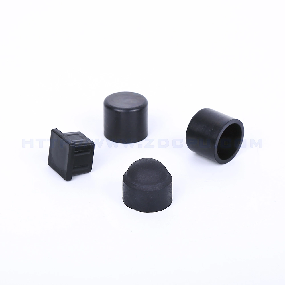 Customized Black Insulative Plastic Rope Caps for Screw Holes / Electrical Wire End Caps