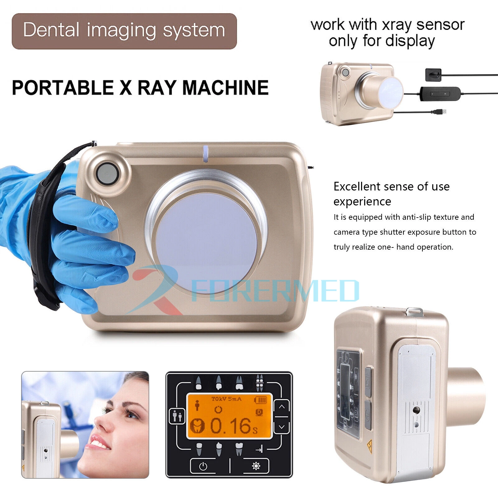 Dental Imaging System Portable Digital X-ray Machine Equipment High Frequency Yj-Dxp01