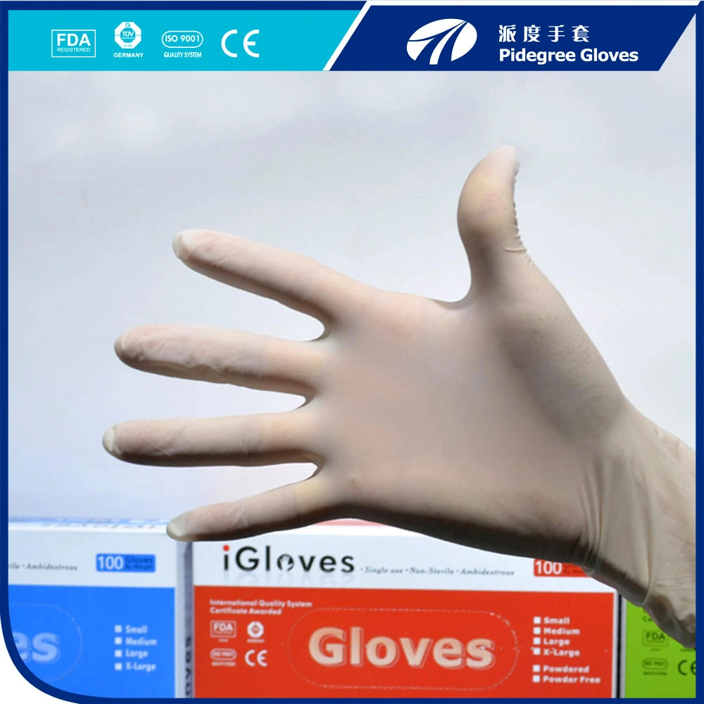 Medical Dispsoable Latex Gloves M=5.0gr Powder & Powder Free