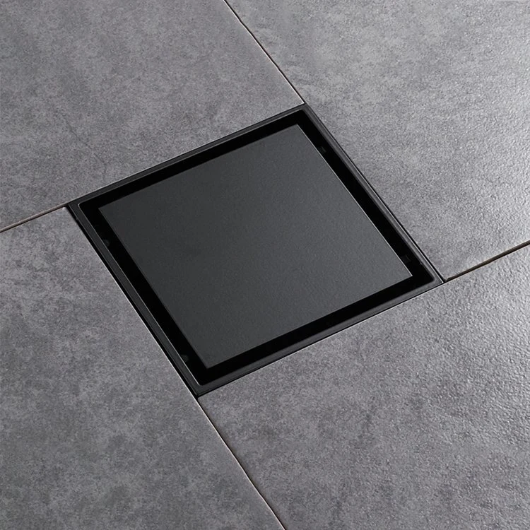 Nuevo diseño SUS304 Acero inoxidable desagüe cuadrado de piso de ducha con Inserto de azulejo Invisible cubierta de grate filtro de baño cepillado Drainer