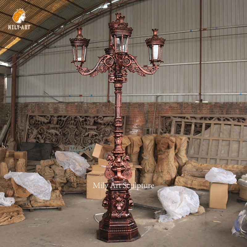 Modern Antique Design Iron Lamp Street Large Pole Lamp for Home Garden Decoration