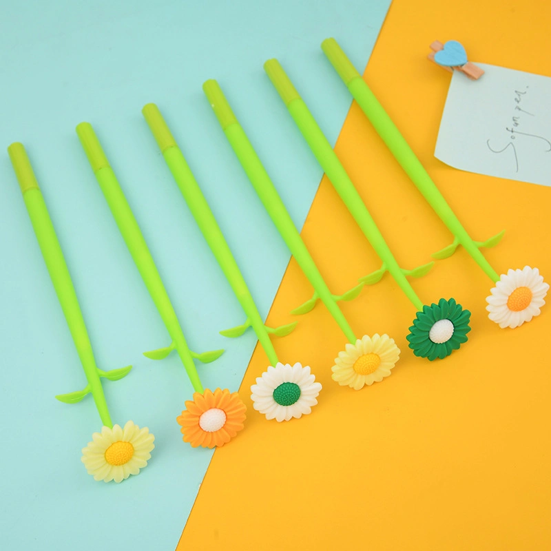 Cute Cartoon Bendable Small Daisies Quick Drying Students Gel Pen