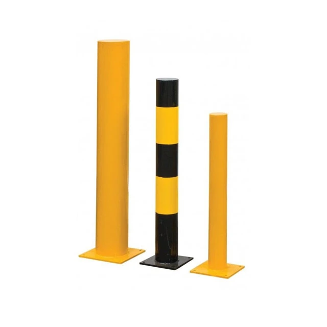 Yellow Powder Coat Steel Pipe Safety Bollard.