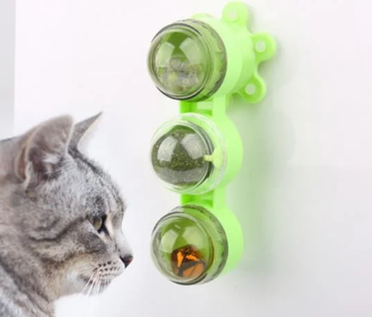 Cat Toy Teasing Cat Stick Nibble Mint Ball Baby Cat Turntable Pinwheel Kitten Supplies