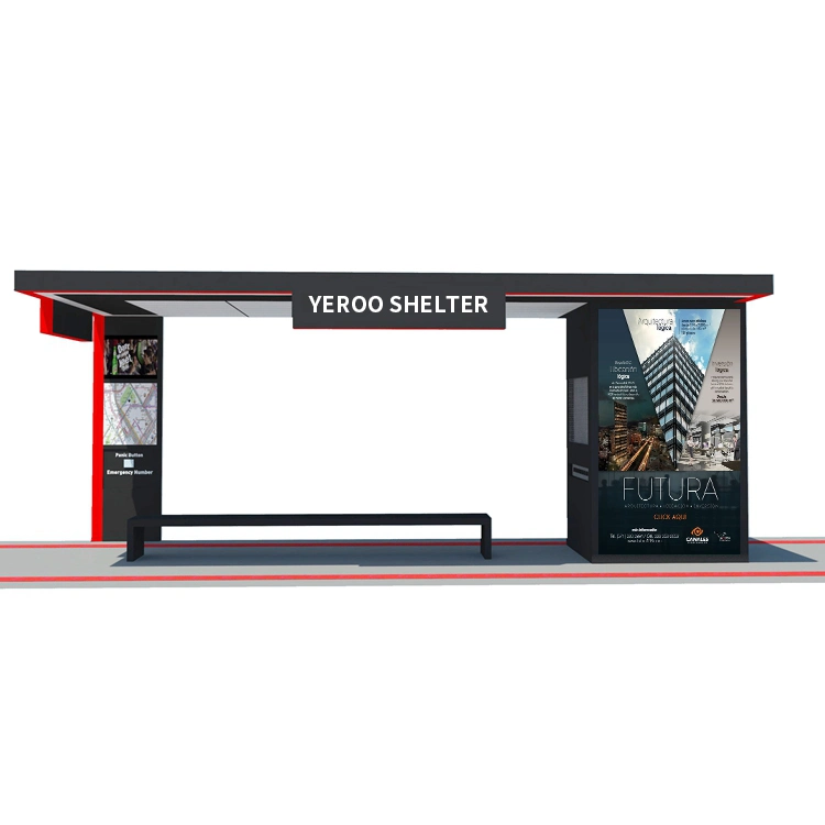 African Automatic Vending Kiosk Steel Bus Shelter Stop for Sale