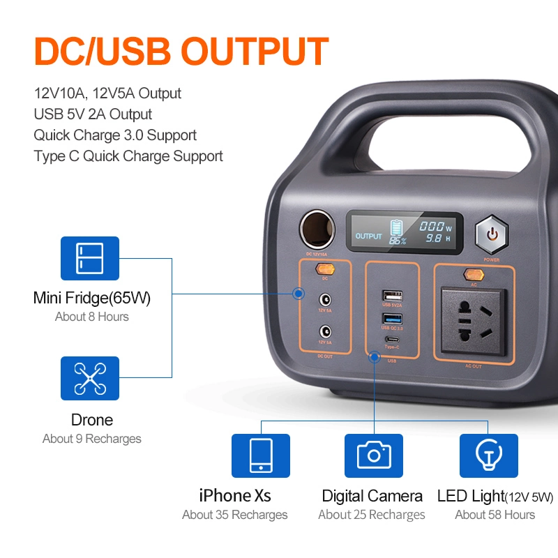 Solar Power Solar Battery 220V/110V Output 600W Output External Power Backup Power for Home