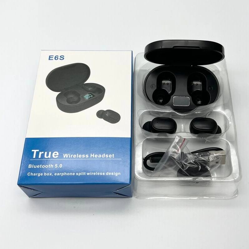 E6s Tws Bt 5.0 Earphone True Wireless Earbuds Noise Cancelling LED Display Headset Stereo Earbuds A6s Audifonos Game