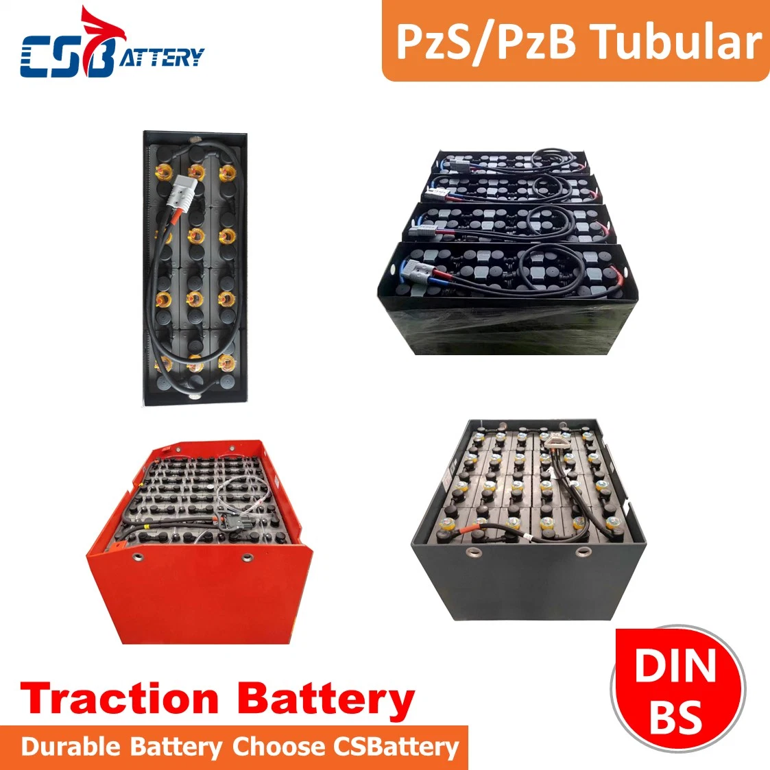 Recargable Csbattery inundado tubular de la batería de tracción para carretilla elevadora//Vehículo/Electric-Power 2pzb/3pzb/4pzb/5pzb/6pzb/7pzb/8pzb/9pzb pzb/2-13/10pzs/CSV