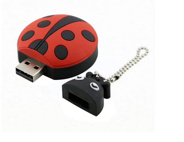 Cute Ladybug Plastic USB Flash Drive Pendrive USB Memoria Stick