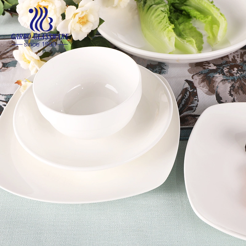 Dinner Set Porcelain Dinnerware Serving Dinner Dish Simple Style Ceramic Flat Plate