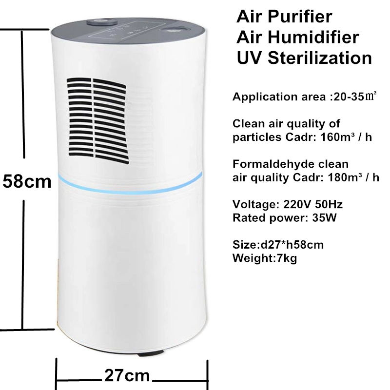 New UV HEPA Filter Healthy Air Humidifier Purifier for Home/Hotel/Office