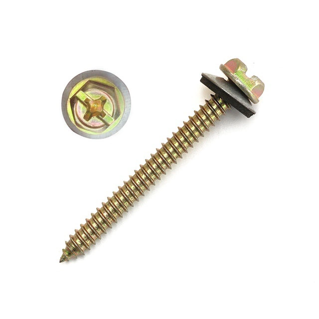 ANSI JIS Customized Logo Wafer Head Self Drilling Screw Nail