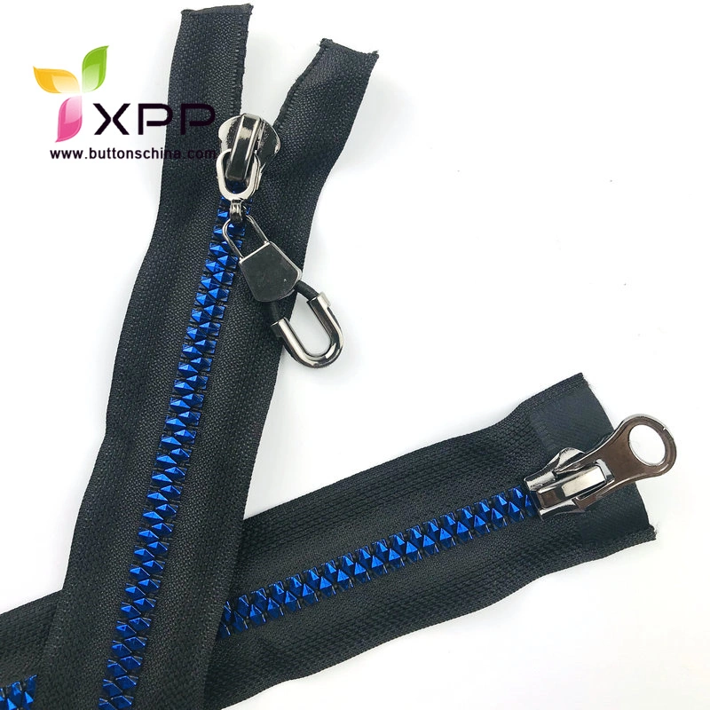 China Supplier Derlin Plastic Zipper Vislon Zipper Two Way Open End