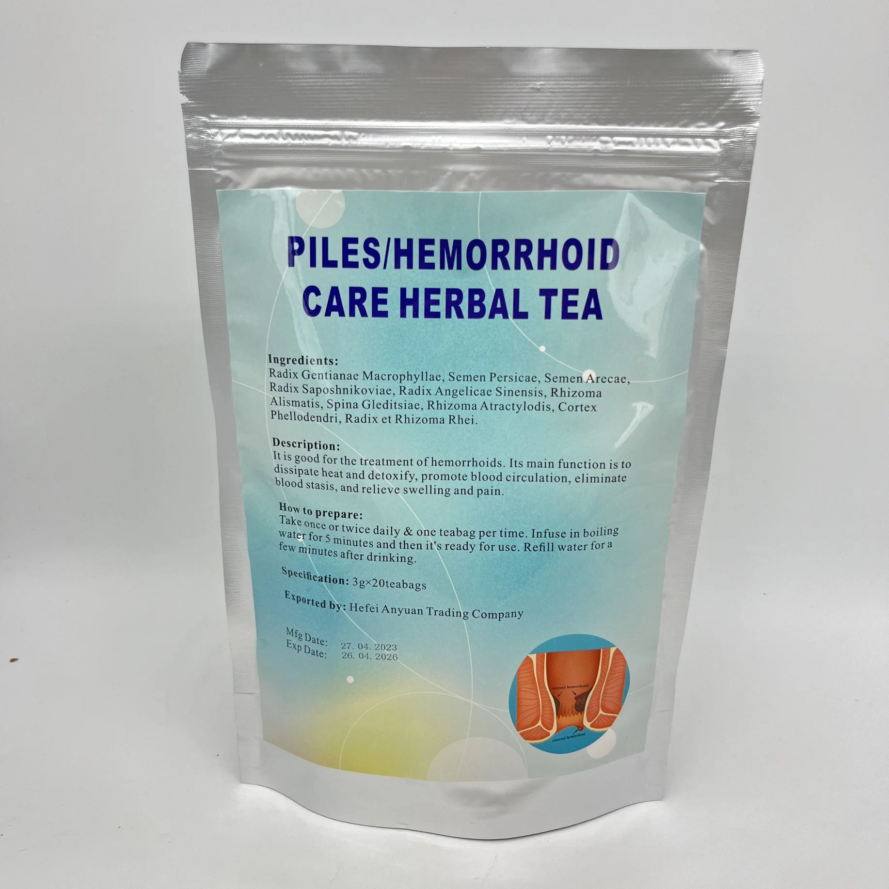 Salud TEA la función principal es disipar el calor Hemorrhoid Care Té