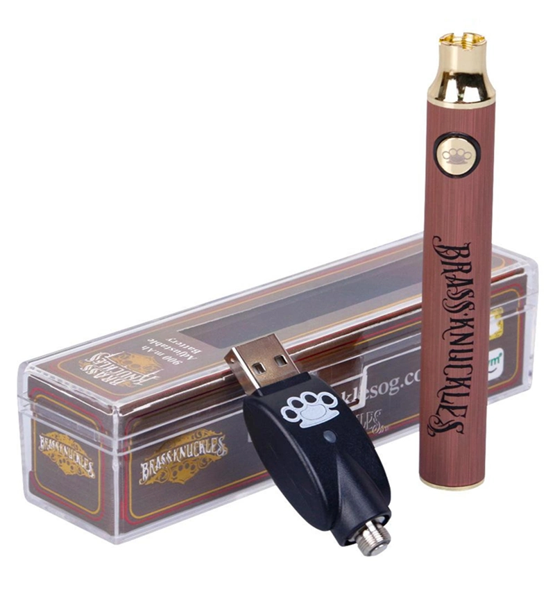 Bk Brass Knuckles Battery E Cigarette 900mAh Batteries for Cartridges Disposable/Chargeable Vape