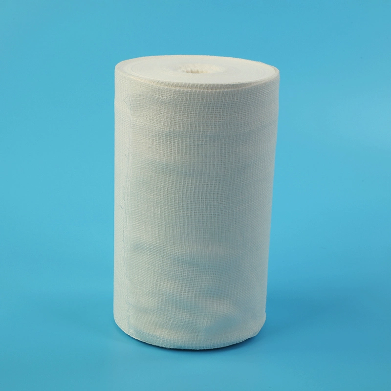 Factory 100% Pure Cotton Medical Disposables Natural Fibers Gauze Roll for Hospital