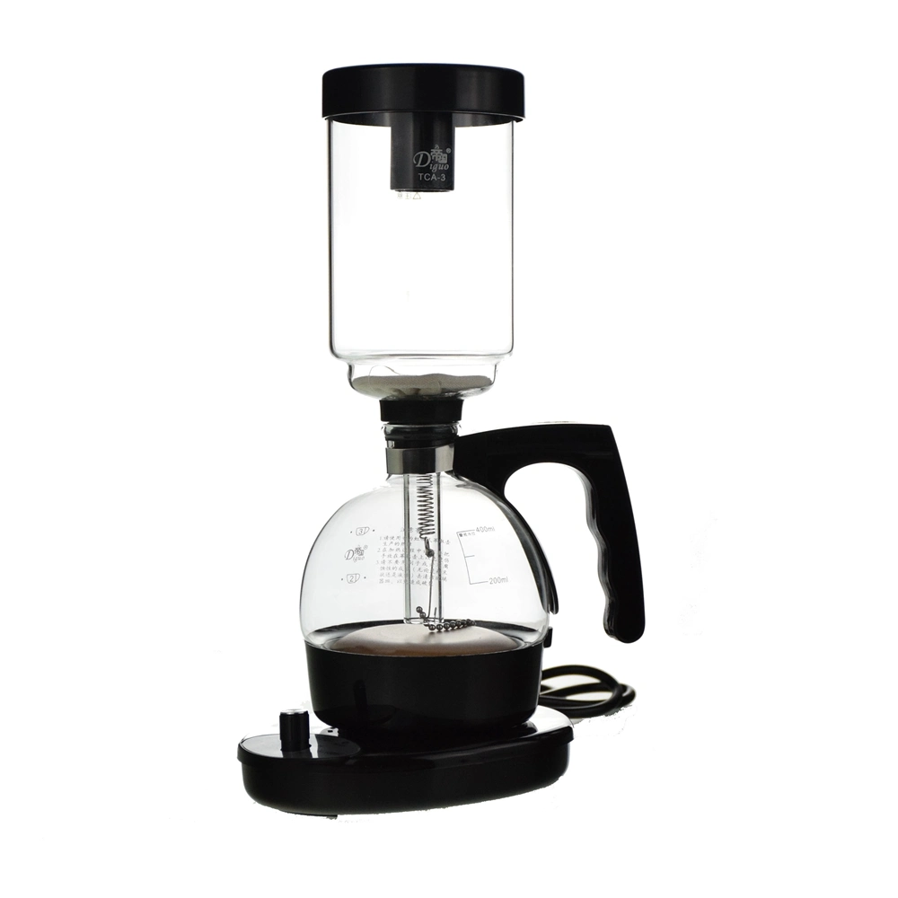 Ecoocffee 220V 300ml Schwarz Farbe elektrische Siphon Kaffeemaschine Glas Kaffeemaschine Und Wasserkocher Dt01