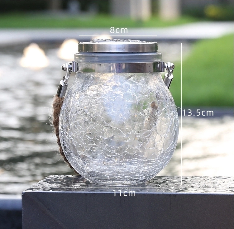 Christmas Hanging Waterproof Solar Sense Glass Decorative Garden Light