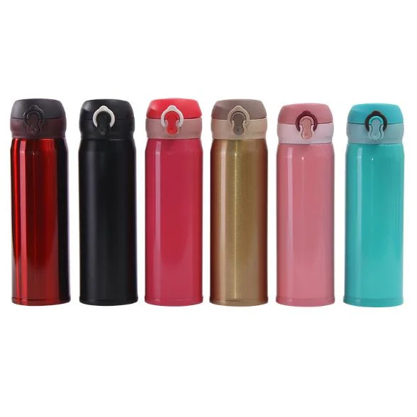 Competitive Price Water Bottle 500ml Stainless Steel Vacuum Flask for Coffee Tea with Bounce Lid
