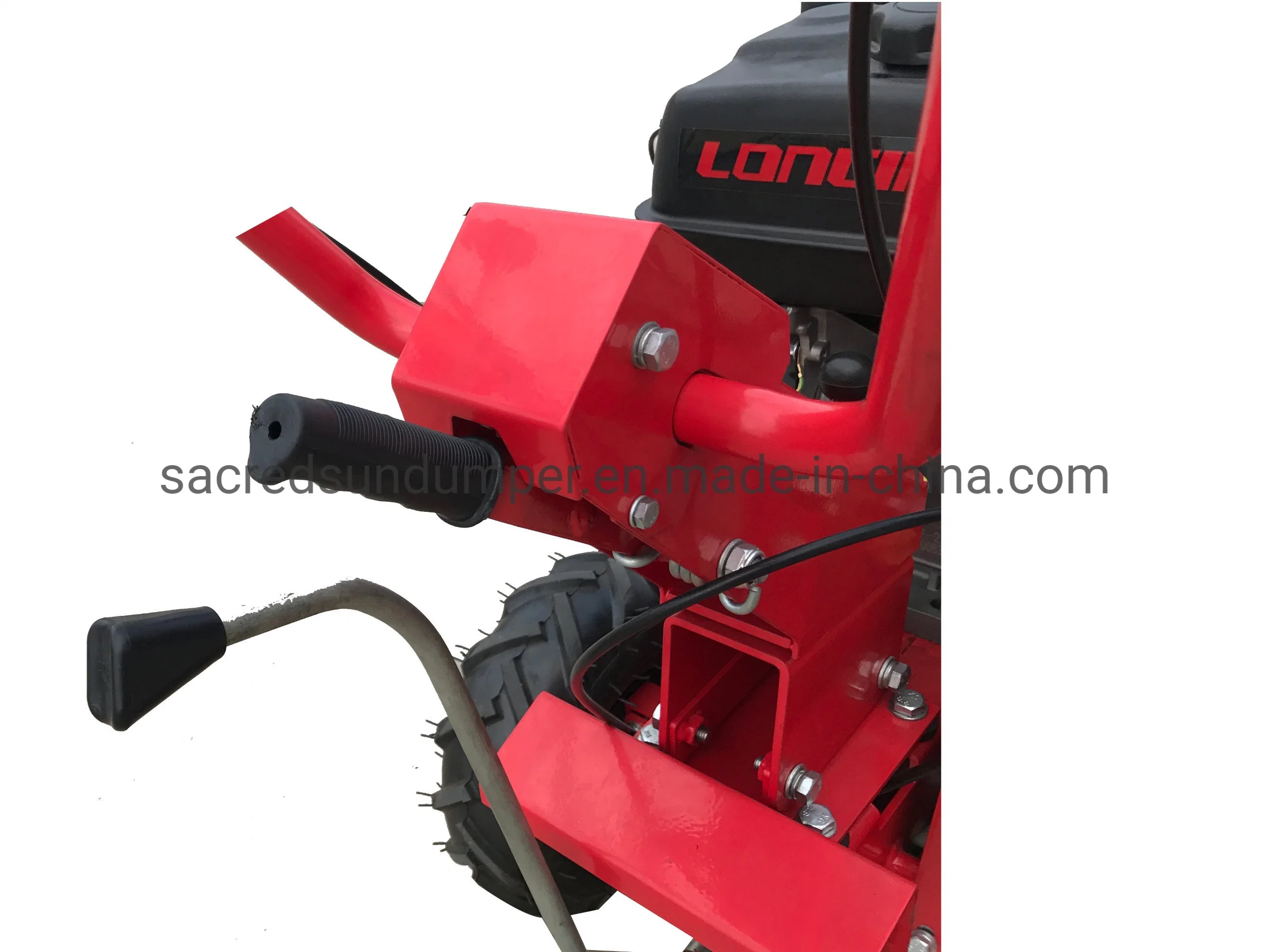Self-Propelled Adjustable Red Gasoline Lawn Mower High Efficiency Convenient Power Weeder