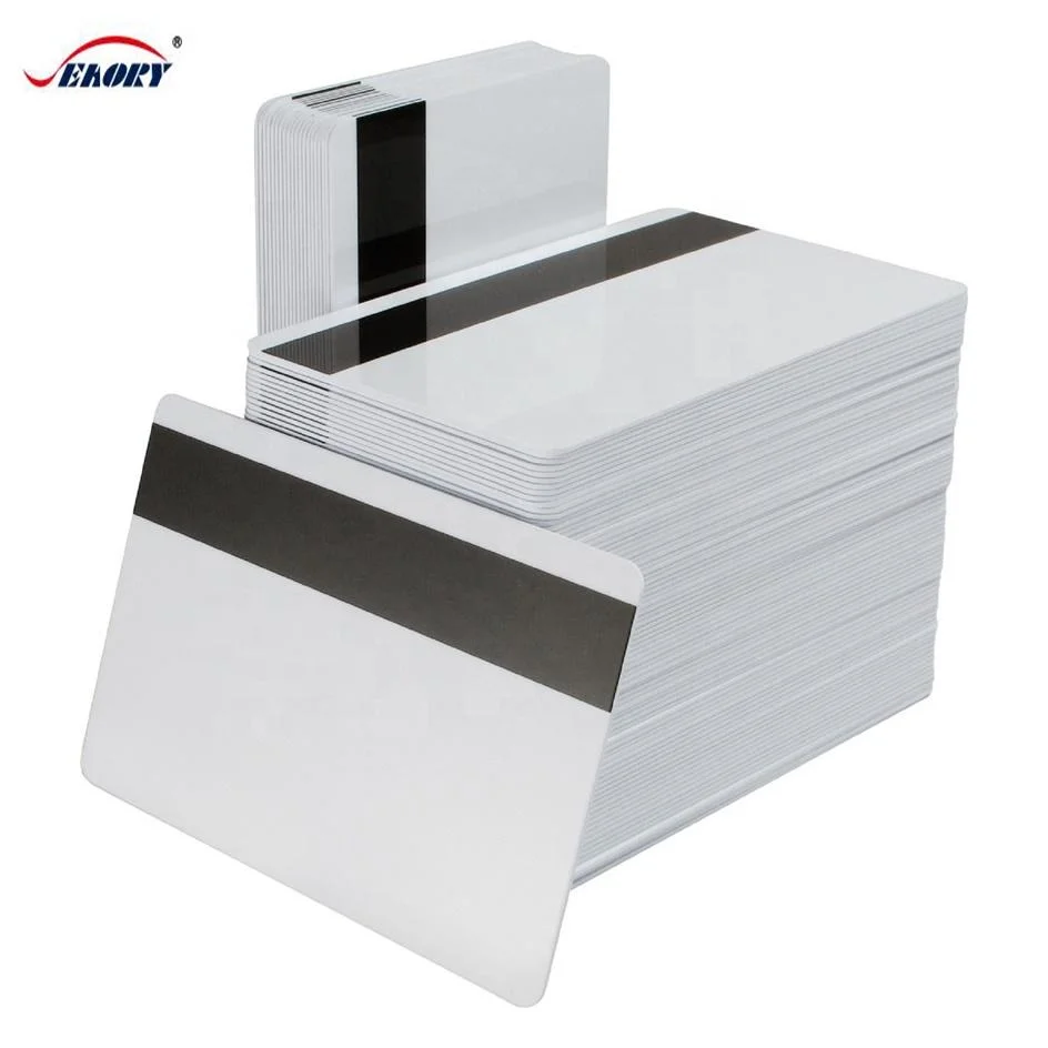 Muestra gratuita de impresión térmica de plástico PVC blanco de la tarjeta de banda magnética