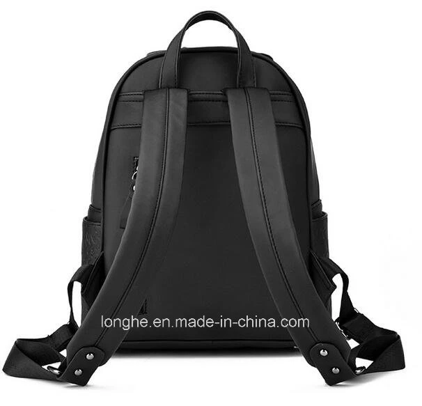 Venta caliente negro señoras flores impresas Mochila (ZX20380)