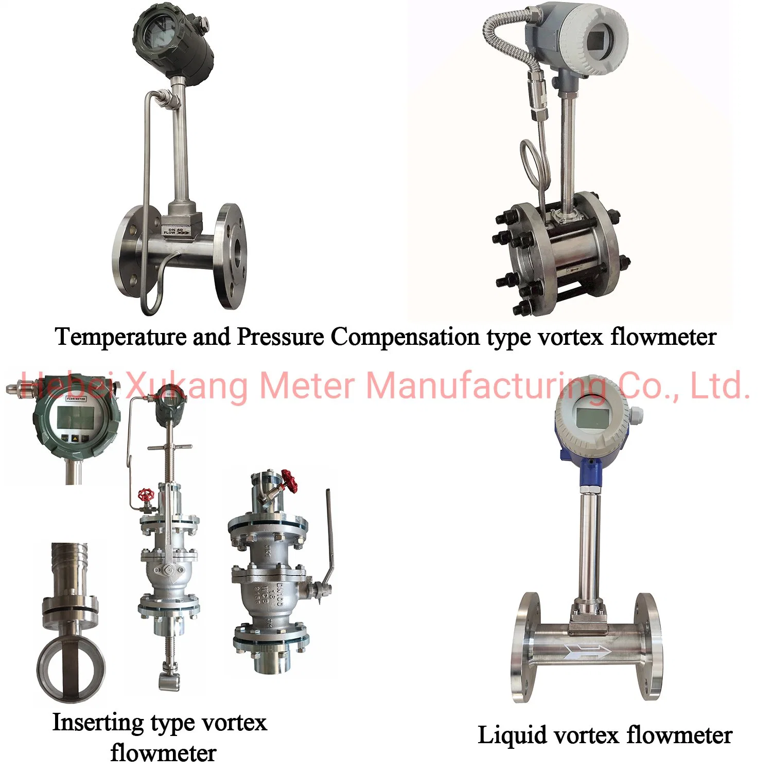 Medidor de fluxo Vortex (Inteligente com compensação de temperatura e pressão)