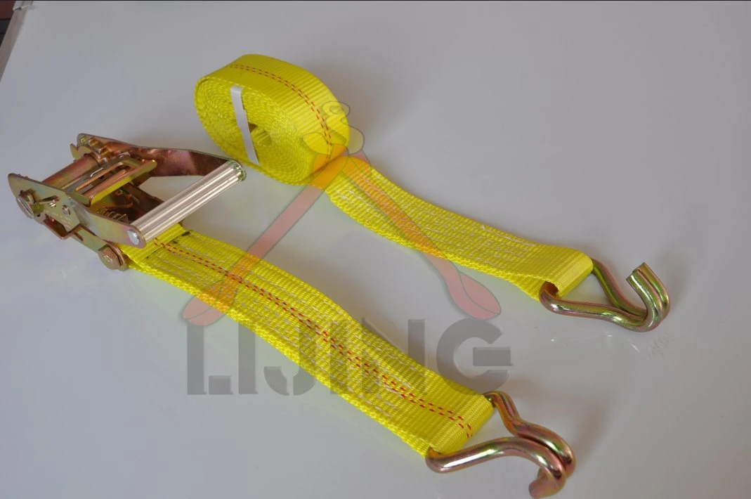 5T Ratchet Amarillo amarre cargo con Doble J Gancho